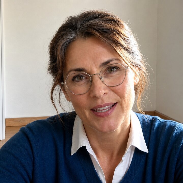 Marlène Fabre dans sa cuisine