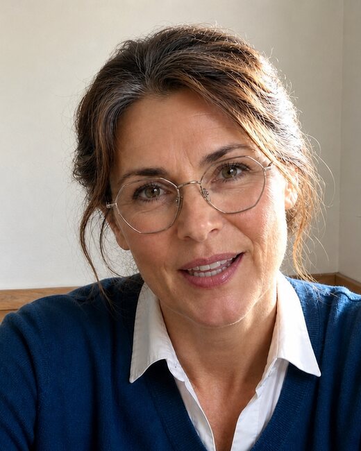 Marlène Fabre dans sa cuisine